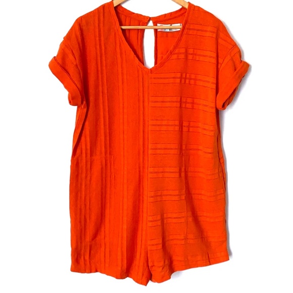 Free People FP Beach Belmont Romper Orange Size XS - Picture 4 of 9